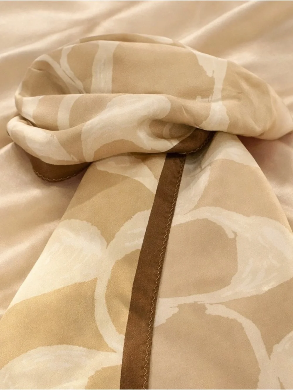 Newer coach scarf, medium sized, 100% silk, neutral tones. Soft and lovely! - Picture 2 of 6